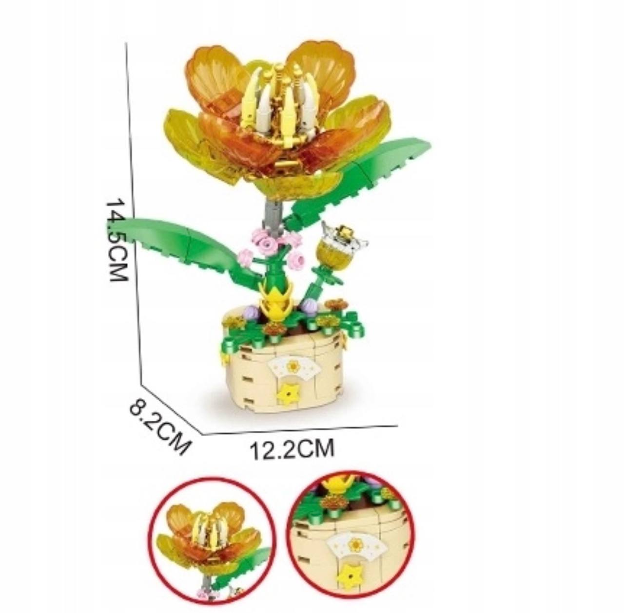 Конструктор «Золотой цветок» — декоративная модель с прозрачными лепестками