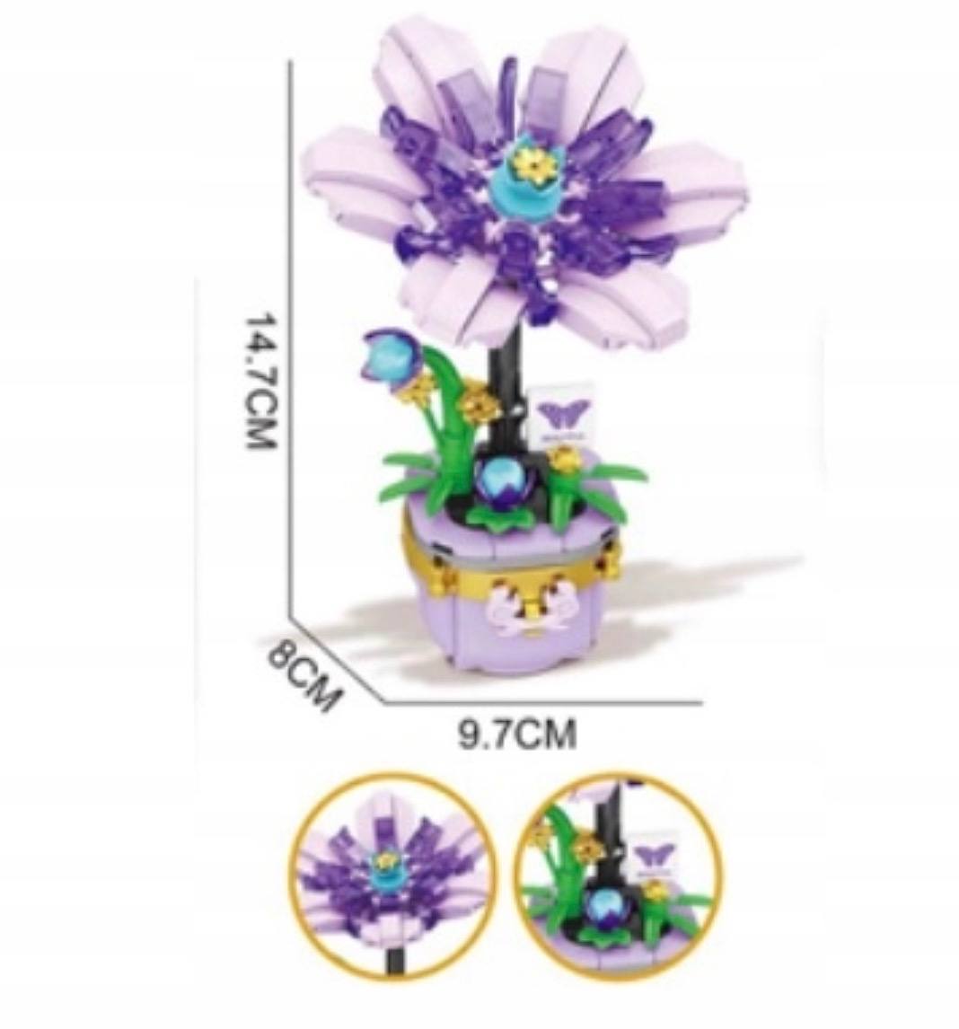 Конструктор «Фиолетовый цветок» — декоративная модель с нежными лепестками