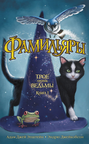 Обложка книги "Трое против ведьмы" А. Дж. Эпштейн, фантастическая детская книга в жанре фэнтези и научной фантастики от Sovabooks