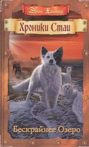 Детская книга "Бескрайнее Озеро" Эрин Хантер от Sovabooks, изображение обложки с иллюстрациями и названием книги