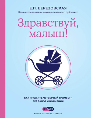 Обложка книги "Здравствуй, малыш! Как прожить четвертый триместр без забот и волнений" Елены Березовской, русская книга по воспитанию