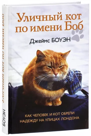 Обложка книги "Уличный кот по имени Боб" Джеймса Боуэна, современная художественная литература, изображение книги Sovabooks
