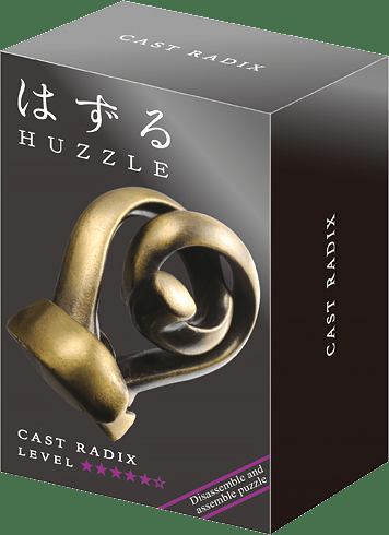 Металлическая головоломка Huzzle 5* Radix от SOVABOOKS, сложная игра-головоломка для любителей интеллектуальных задач.