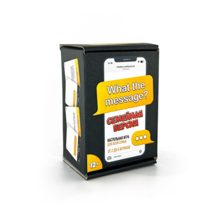 Настольная семейная игра "Что за сообщение?" от Sovabooks для вечеринок и семейных развлечений.